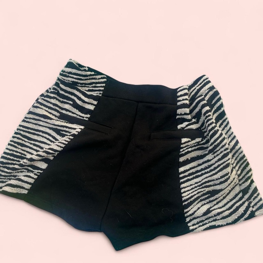 Disturbia Black and White Zebra Patterned High Waist Shorts